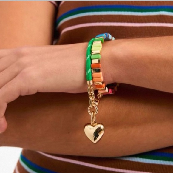 Roxanne Assoulin Jewelry - Roxanne Assoulin The Happy Cord Charm Bracelet Green